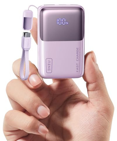 INIU Power Bank, 45W 10000mAh Mini Powerbank für Laptop, Mit Starkem USB-C Kabel, High-Speed portables Ladegerät USB C In&Out, Akkupack für iPhone 16/15/14/13, Samsung, Google, MacBook, iPad und mehr