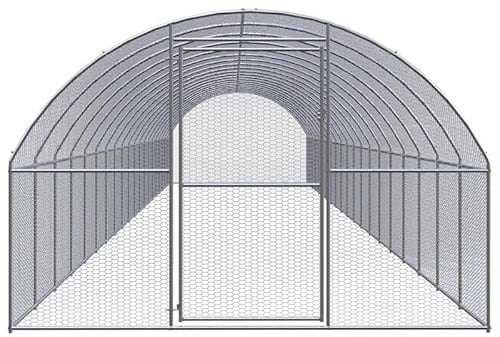 Outdoor-Hühnerstall aus verzinktem Stahl 3x20x2 m | Robust & langlebig für Kleintiere | Wetterfestes Gehege für Hühner & Geflügel | Ideal für Garten & Hof