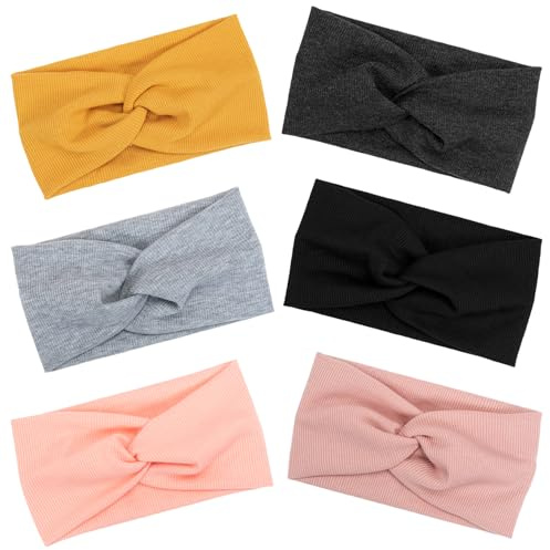 Bandeaux Pour Enfants Filles, 6 Pièces:Bandeaux Mince Pour Enfant Avec Élasticité Et Souplesse, Bandeaux Élastiques Larges Pour Enfants Fille Avec Nœud—Accessoire Idéal Pour Les Filles (6PCS)