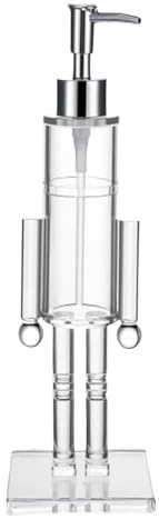 Nutcracker Soap Dispenser, 300ml/500ml Clear Acrylic Nutcracker Bottle, Christmas Decorations Soap Dispenser, Nutcrackers Figures Festive Tabletop Decoration, Refillable Christmas Hand Soaps Bottle