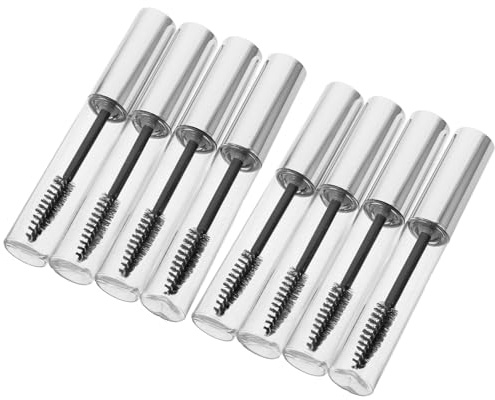 VILLCASE Leere Mascara Tuben 10 ml mit Bürstchen Transparente Kunststoff Mascara Behälter zum Nachfüllen Nachfüllbare Wimpernflaschen für Selbstgemacht Make Up Reisegröße Luftdicht
