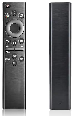 Sprachfernbedienung Ersatz für Samsung Smart TV, BN59-01385A/B Bluetooth-Fernbedienung für 2019-2025 Neo QLED, QLED, 4K/8K, Rahmen, Crystal UHD-Fernseher (batteriebetrieben, kein Solar)