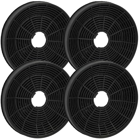 vhbw 4x Aktivkohlefilter Ersatz für Silverline AF100 | YT971.1000.05, KF001 für Dunstabzugshaube - 16 cm