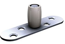 Guide du bas à olive Nylon MANTION - Sur platine à visser - Pour U 25x17 mm - 1102