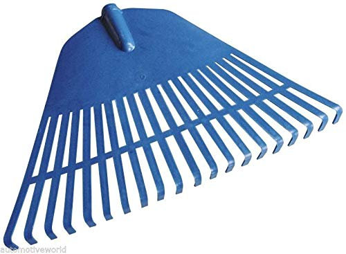 Automotive World Strong Plastic Flexible Garden Rake Head 45cm Wide Lawn Grass Leaf