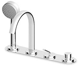Miscelatore vasca da bagno Zucchetti Isyfresh miscelatore bordo vasca con deviatore e doccetta ZP2176
