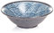 Zen Minded Japanese Ceramic Ramen Noodle Soup Bowl with Traditional Seikaiha Wave Pattern