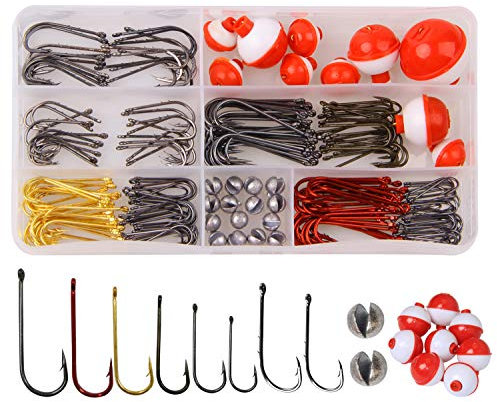 JSHANMEI 150pcs/box 9146 2x Strong Assorted Sharpened Hook Set Fishing Tackle for Lures Bait Fishing Hooks Set Classic Aberdeen Hook