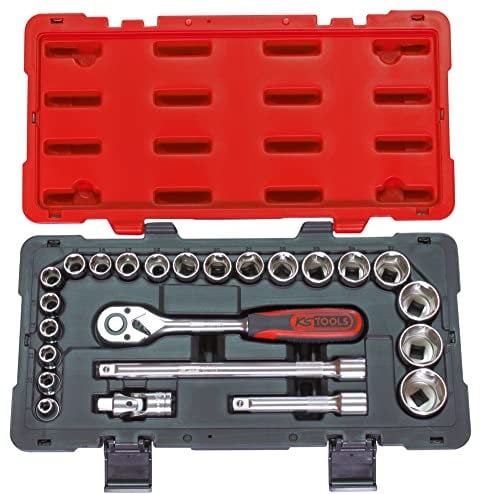 KS Tools - 922.0623 - Coffret de douilles et accessoires ULTIMATE 1/2 - Mallette outils 24 pièces