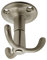 SOTECH 3 x Drehhaken TROMSO 3-fach Edelstahloptik matt 53 x 50 mm Sockel Ø 40 mm BA 25 mm Aluminium Garderobenhaken Jackenaufhänger