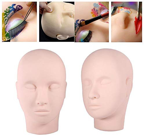 Schminke Trainingsköpfe, Mannequin Kopf Praxis Make Up Dummy Modell Köpfe für Praxis Make-up Lippenwimpernverlängerung Modell für Perückenherstellung und Präsentation Schaufensterpuppe Kopf