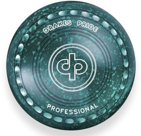 Drakes Pride Professional bowls - Green/Green, Gripped, Size 3, Heavy