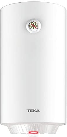 Teka EWH 80 C - Termo Eléctrico, Capacidad 80 L, Instalación Vertical, con Termómetro y Válvula de Seguridad, Termo Eléctrico Vertical, Color Blanco