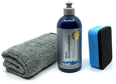 DFT Koch Chemie Shine Speed Polish Set Applicator und Microfasertuch
