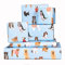 Central 23 - Blaues Geschenkpapier Hunde - 6 Blatt Geschenkpapier - Geburtstag- Recycelbar