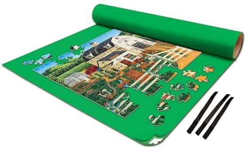 MasterPieces Accessories - Jigsaw Puzzle Roll-Up Mat & Stow Box, Jumbo 48 x 36, Fits 3000 Pieces