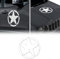 4R Quattroerre.it 17112 Adesivi Stella Army Militare per Jeep Renegade Cofano Portiera Anteriore, Diametro 33 cm, Bianco, 2 Pezzi