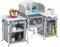 The Fellie Camping Kitchen Folding Camp cupboards Outdoor Kitchen Tables and Storage Units for Picnic and BBQ (Grey2)