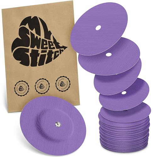 MySweetStitch - 25 x FreeStyle Libre 1 & 2 cerotti sensore, Overpatch rotondo Ø 65mm, con foro di ventilazione, cerotto impermeabile, traspirante, Viola