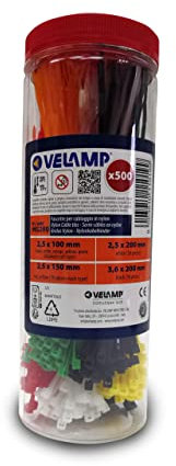 Serre-câbles de couleur en nylon, différentes tailles - 500 pièces assorties