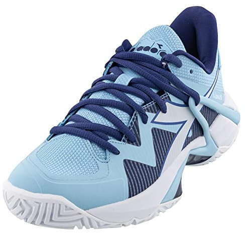 Diadora Damen B.Icon 2 Clay Tennisschuhe Bright Baby Blau und Wei , Blau, 42 EU