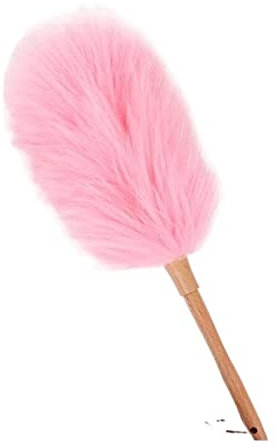 ACiyD Brosse à poussière Plumeau de Plumes de Voiture Plumeau de Voiture plumeau de Voiture ménager de poussière pour Le Nettoyage (Couleur : Yellow Hair Tip-Medium) (Rose)