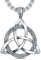 PDTJMTG Keltische Halskette für Männer Sterling Silber Keltischer Knoten Triquetra Dreifaltigkeit Halskette Geschenk für Männer, Sterling Silber, Kein Edelstein (A)