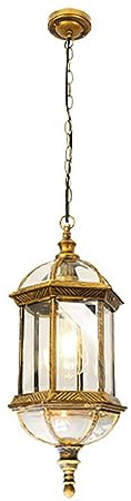 Moddeny Außenhängelampe, rustikal, antik, E27, IP44, Außenpendelleuchte, Vintage-Industrie-Aluminium-Außenpendellampen, wasserdicht, Pavillon, Villa, Loft-Kronleuchter, Außenleuchte