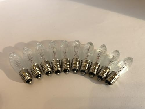 Lichtfuchs GmbH Spitzkerze Riffelkerze Topkerze innen 34V 3W E10 Gewinde 10 Stück Narva-Germany