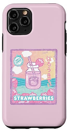Hülle für iPhone 11 Pro Hello Kitty Strawberry Milchflasche