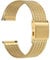 WOCCI 14mm Elite Bracelet Montre en Metal pour Femme et Homme, Maille Tissée, Acier Inoxydable 316L, Dégagement Rapide, Boucle Déployante (Or)