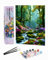 Bougimal Malen Nach Zahlen Erwachsene Landschaft Ohen Rahmen inklusive Pinsel und Acrylfarben - 28 x 35 cm, Wald