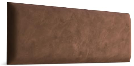 Muralo Wandkissen Gepolstert, Magic Velvet, Wandpolster - 90x30 cm, Braun | Wandpaneel, ideal als Bettkopfteil oder Lendenkissen - für Schlafzimmer und Wohnzimmer, einfache Anbringung mit Montagekleber