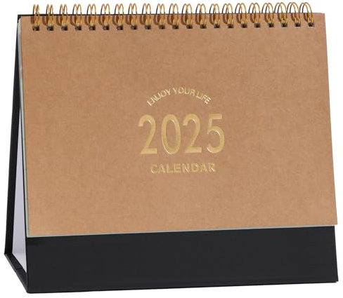 Kleiner Tischkalender 2024–2025, stehender Flip-Desktop-Kalender von Juli 2024 bis Dezember 2025, Metallring, Doppeldrahtbindung, monatlicher Schreibtischkalender für Zuhause, Büro, Schule