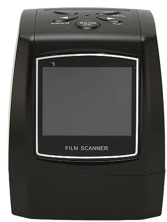 Filmscanner, 2,36-Zoll-TFT-LCD-5-MP-JPEG-Diascanner, Konvertieren von Negativdias in Digital, mit Bildanpassung, Vorschau-Wiedergabebearbeitung, Unterstützt 35 Mm/135 Mm, für