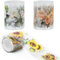 Bekecidi Lot de 3 Rouleaux d'autocollants Floraux en PET, Autocollants Esthétiques Floraux Auto-adhésifs, Autocollants Décoratifs Transparents et Imperméables pour Scrapbooking, Journal, Carte