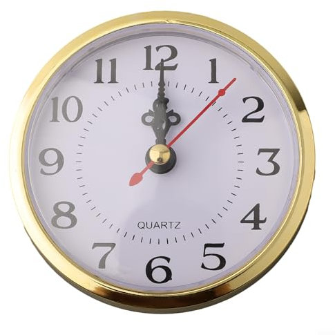 DIY Gold Quarz-Uhr-Einsatz, leises Uhrwerk, mehrere Größen erhältlich, Uhr-Reparaturteile (90 mm)