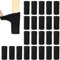 OWLMATE 24 Pcs Chaussettes de Chaise Mobilier en Feutre pour Pieds de Chaise Chaussette Chaise pour Pieds de Chaise Pieds de Meubles Évitez Les Rayures et Le Bruit Noir