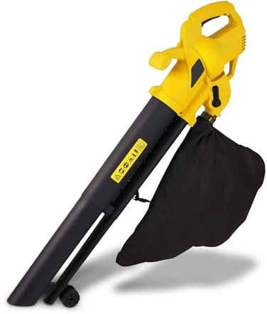 Straame 3-in-1 Lightweight Leaf Blower, Garden Vacuum & Mulcher – 3000W, 40L Bag for Easy Clearing of Leaves & Waste in Garden, Patio & Driveway – Corded Electric Leaf Blower with Adjustable Speed