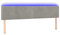 ULUYYUC Bettkopfteil Wandkissen Kopfenden Bed Headboard - LED Kopfteil Hellgrau 180x5x78/88 cm Samt für Schlafräume Bett Herbergen Jugendzimmer