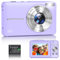 Digital Camera 1080P FHD Compact Digital Camera 44MP Portable Mini Small Photo Camera with 2.4 LCD Screen, 16X Digital Zoom and 1 Battery Vlogging Camera for Kids, Girls, Boys-Purple