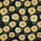 VmG-Store Baumwollstoff Meterware 140cm Breite Stoffe zum Nähen Nähstoff Kinderstoff für Kissen Babykleidung Kinderkleidung DIY (Sonnenblumen Schwarz Bc038)