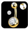 AceFun 6mm Titan Bauchnabelpiercing für Frauen 1 Stück 14G massivem Titan Bauchnabel piercing Gold G23 Barbell Ringe Schmuck für Körperpiercing kurz Curved Navel nabelpiercing