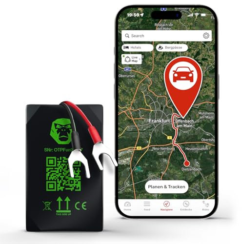 RideLink Tracer Go 2G GPS Tracker Auto Motorrad LKW - Peilsender mit SIM Karte, Echtzeit Live Tracking & Diebstahlmelder, Inklusive Navigation, IP54 Wasserdicht, Deutscher Support - Made in Germany