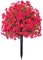 Arbres Topiaires Artificiels à Boules de Violettes avec Pointes au Sol, Arbre Topiaire Buis Artificiel Faux Buissons Faux Arbustes de Verdure, Fausses Plantes pour Jardin, Cour, Porche, Patio