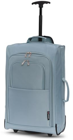 5 Cities Ryanair Cabin bags 55 x 40 x 20 Approved Suitcase Trolley Bag | Lightweight 1.45KG Carry On Travel Bag with Wheels | 42L Hand Luggage Case for Easyjet Plus, BA, WizzPriority, Jet2, KLM & More