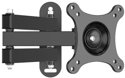 TV Wall Mount Articulating LCD Monitor Full Motion 15 inch Extension Arm Tilt Swivel for Most 13 to 32 inch LED TV Flat Panel Screen, Black