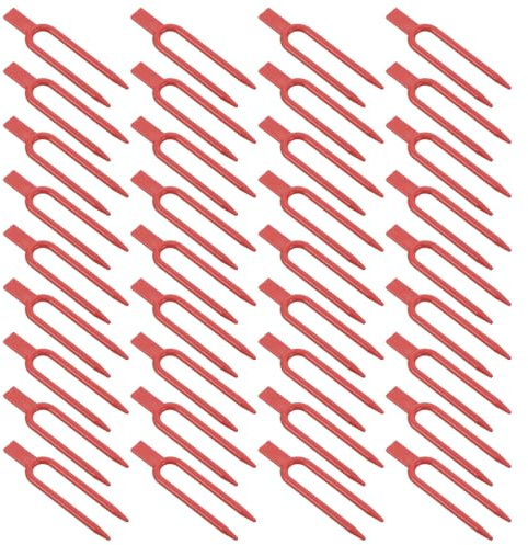 NULYLU Horquillas de Plástico para Fijación de Plantas, Clips de Soporte para Fresas y Verduras Trepadoras, 100 Piezas de 5 CM para Uso en Huertos y Terrazas