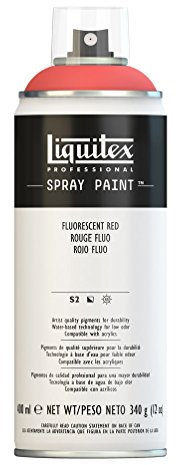 Liquitex 4450983 Professional Acryl Spraydose 400ml – Rot - fluoreszierend – Lichtecht, frostbeständig, mattes Finish, für Innen- & Außenbereich