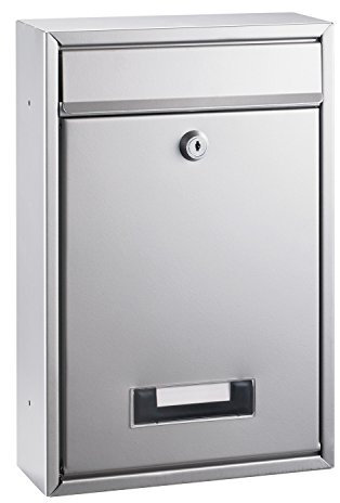 ALCO-Albert 8602 - Briefkasten, silber lackiert, ca. 32 x 22 x 9 cm